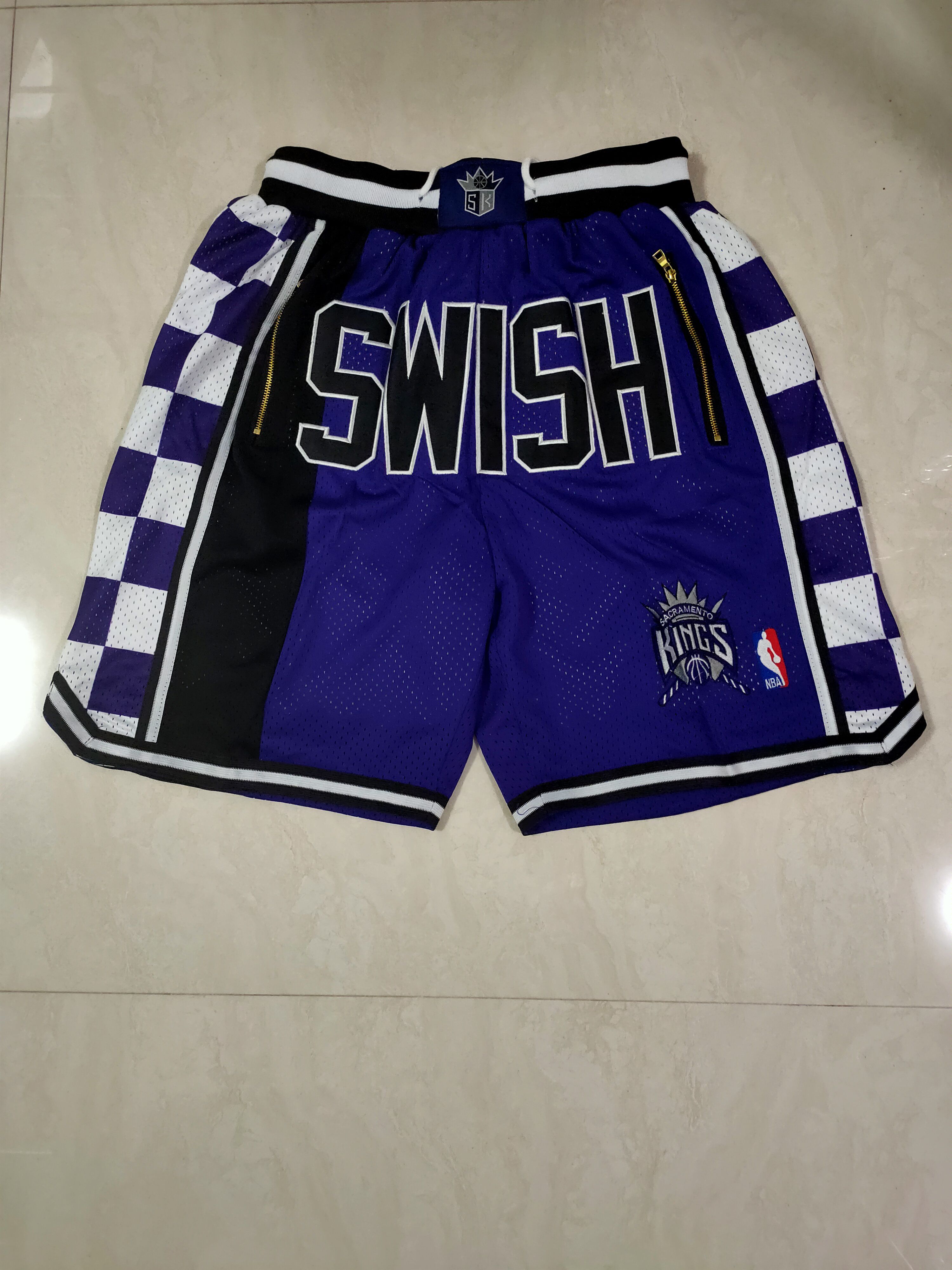 Men NBA 2021 Sacramento Kings Purple Shorts->utah jazz->NBA Jersey